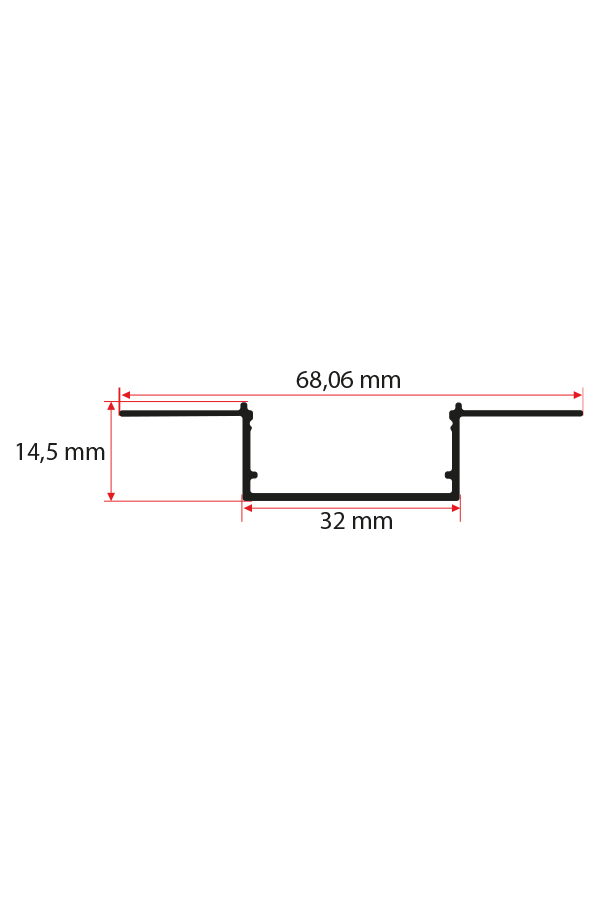 3 cm Alüminyum Alçıpan Led Profili 3 cm Alüminyum Alçıpan Led Profili